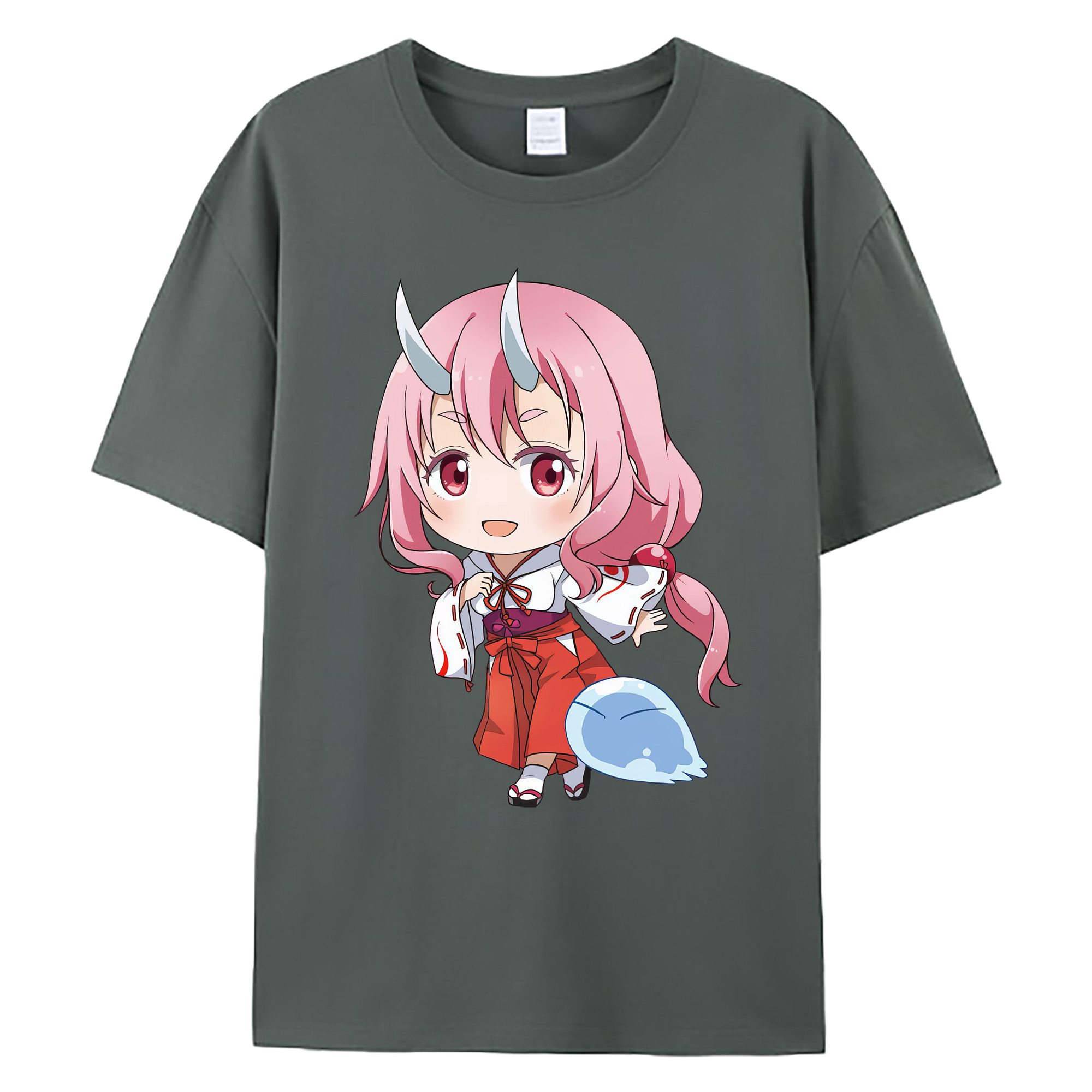 （画像用） 転スラ Regarding Reincarnated to Slime 綿100％ メンズ半袖Tシャツ｜肌触りやわらか＆通気性